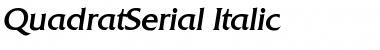 QuadratSerial Italic Font