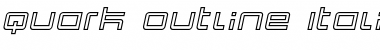 Quark Outline Italic Font