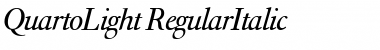 QuartoLight RegularItalic Font