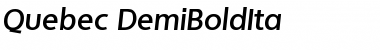 Download Quebec-DemiBoldIta Font