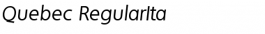 Quebec-RegularIta Regular Font