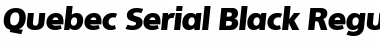 Quebec-Serial-Black RegularItalic Font