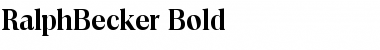 RalphBecker Bold Font