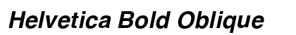 Helvetica Bold Oblique Preview