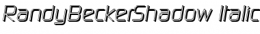 RandyBeckerShadow Italic Font