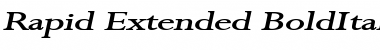 Rapid Extended BoldItalic Font