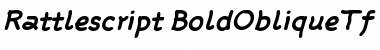Rattlescript-BoldObliqueTf Regular Font