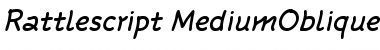 Rattlescript-MediumObliqueTf Regular Font