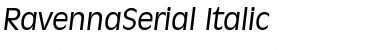 RavennaSerial Italic Font