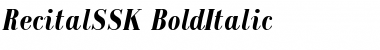 RecitalSSK BoldItalic Font