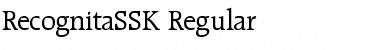 RecognitaSSK Regular Font