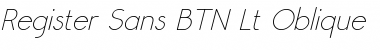 Download Register Sans BTN Lt Font