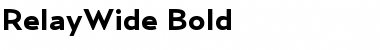 RelayWide-Bold Regular Font