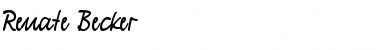 Download Renate Becker Font Download Renate Becker Font