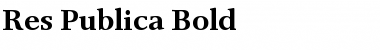 Res Publica Bold Font