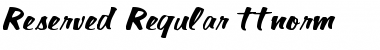 Download Reserved Font Download Reserved Font