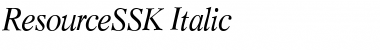 ResourceSSK Italic Font