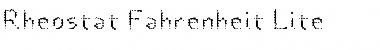 Rheostat Fahrenheit Lite Font