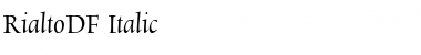 Download RialtoDF-Italic Font Download RialtoDF-Italic Font