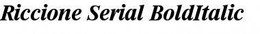 Riccione-Serial BoldItalic Font