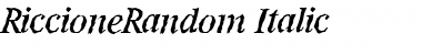 RiccioneRandom Italic Font