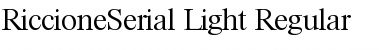 RiccioneSerial-Light Regular Font