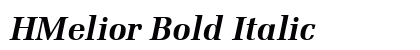 HMelior Bold Italic Preview