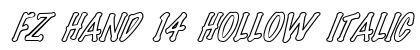 FZ HAND 14 HOLLOW ITALIC Normal preview