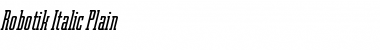 Robotik Italic Regular Font