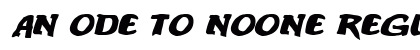 An ode to noone Regular preview