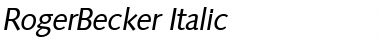RogerBecker Italic Font