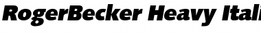 RogerBecker-Heavy Italic Font