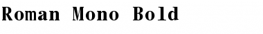Roman Mono Bold Font