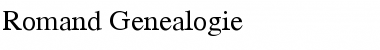 Romand Genealogie Normal Font