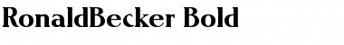 RonaldBecker Bold Font