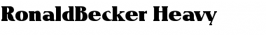 RonaldBecker-Heavy Regular Font