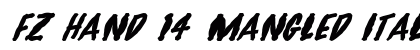 FZ HAND 14 MANGLED ITALIC Normal preview