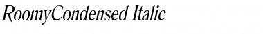 RoomyCondensed Italic Font