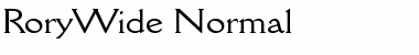 RoryWide Normal Font