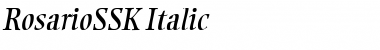 RosarioSSK Italic Font