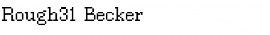 Download Rough31 Becker Font