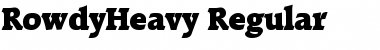 RowdyHeavy Regular Font