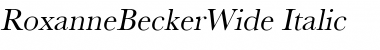 RoxanneBeckerWide Italic Font