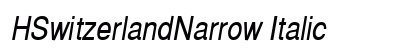 HSwitzerlandNarrow Italic Preview