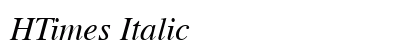 HTimes Italic Preview