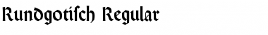 Rundgotisch Regular Font