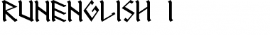 RUNEnglish 1 Regular Font