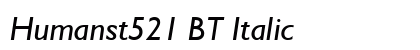 Humanst521 BT Italic preview