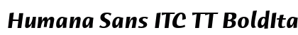Humana Sans ITC TT BoldItalic Preview
