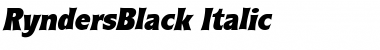 RyndersBlack Italic Font